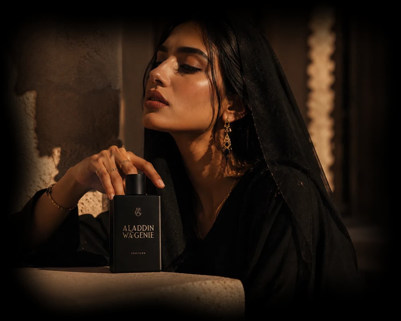 Aladdin Wa·Genie fragrance in warm evening light